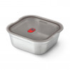 Black+Blum FBSS-SQ-L017 Food Container, 1.4 L, Square, Oven-safe, BPA-free, Stainless steel, Gray