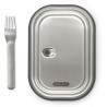 Кутия за храна Black+Blum BAM-SS-L018, 1 l, Правоъгълна, Подходяща за фурна, Без BPA, Неръждаема стомана, Сив