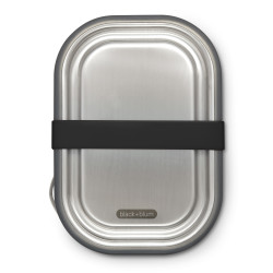 Κουτί φαγητού Black+Blum BAM-SS-L018, 1 l, ορθογώνιο, ασφαλές για φούρνο, χωρίς BPA, ανοξείδωτο ατσάλι, γκρι