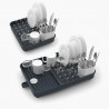 Uscator de vase Joseph Joseph Extend 85040, Orificiu de scurgere, Extensibil, Suport pentru ustensile, Gri