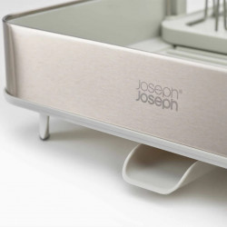 Сушилник за съдове Joseph Joseph Extend 851692, Разтегаем, Дренаж, Място за дъска, Подвижен контейнер за прибори, Шампанско/бял