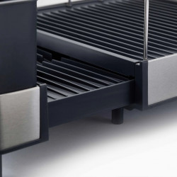 Joseph Joseph Dish Rack 851690, Extendable, Drainage, Knife Compartment, Collapsible, Dark Gray/Stainless Steel