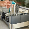Joseph Joseph Dish Rack 851690, Extendable, Drainage, Knife Compartment, Collapsible, Dark Gray/Stainless Steel