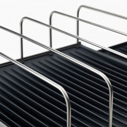 Joseph Joseph Dish Rack 851690, Extendable, Drainage, Knife Compartment, Collapsible, Dark Gray/Stainless Steel