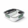 Cutie pentru pranz Black+Blum BAO-BA010, 1 L, Compartiment intern, Fara BPA, Alb/Verde