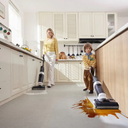 Tineco Floor One Switch S6 Stretch Plus 5-in-1 Upright Vacuum Cleaner, 21,000 Pa, Wet/Dry, 0.72 L Dirt/0.8 L Clean, Wi-Fi, iLoop Adaptive Power, Black/White