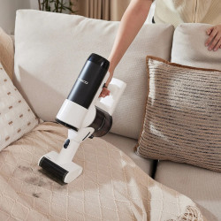 Aspirator vertical fara fir Tineco Floor One Switch S6 Stretch Plus 5in1, 21000 Pa, Uscat/umed, Wi-Fi, iLoop putere adaptiva, Negru/Alb