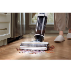 Aspirator vertical Tineco Floor One S7 Steam Plus 4B1, 240W, Curatare uscata/umeda, Ecran LED și iluminare, Abur + uscare, Alb/Negru