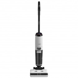 Вертикална прахосмукачка Tineco Floor One S7 Steam Plus 4В1, 240W, Сухо/Мокро, 0.7 л мръсна/0.8 л чиста, LED екран и осветление, Пара + сушене, Бял/черен