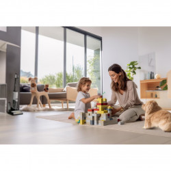 Κάθετη ηλεκτρική σκούπα Tineco Floor One S7 Steam Plus 4B1, 240W, Στεγνό/Υγρό, 0,7 l βρώμικο/0,8 l καθαρό, οθόνη LED και φωτισμός, Ατμός + στέγνωμα, Λευκό/μαύρο