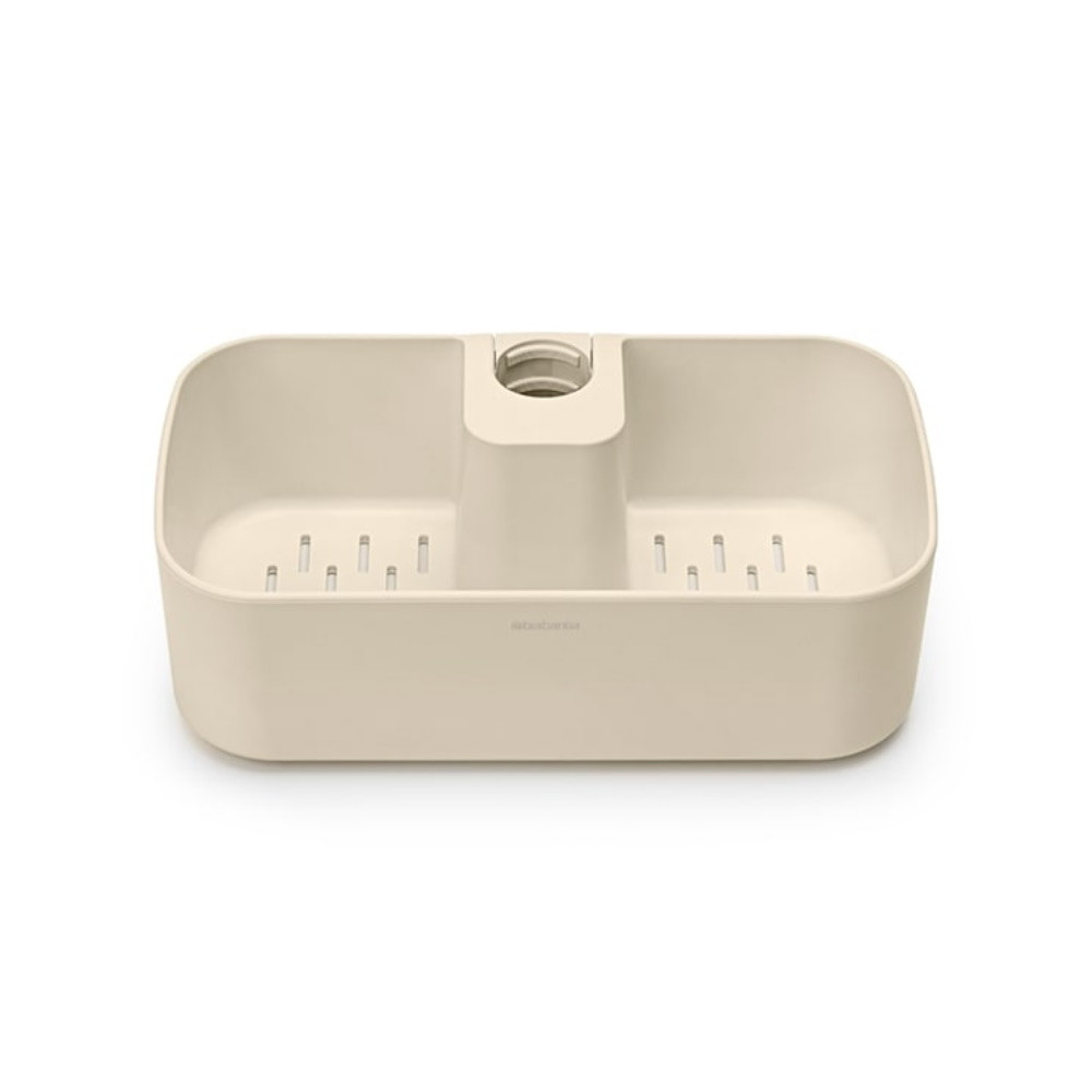 Органайзер за душ Brabantia ReNew 1006272, 7.5х13.3х24.4 см, Дъно с отвори за вода, Устойчивост на корозия, Бежов