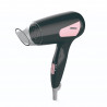 Rosberg R51100N Travel Hair Dryer, 1200W, Foldable Handle, 3 Heat Settings, Black/Pink