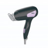 Rosberg R51100N Travel Hair Dryer, 1200W, Foldable Handle, 3 Heat Settings, Black/Purple