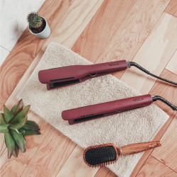 Tesla STH500BB Hair Straightener, 48W, 10 temperature settings, Floating plates, Ceramic tourmaline coating, LED display, Up to 230°C, Burgundy