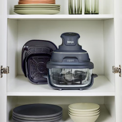 Forró légfritőz hordozható 4in1 Ninja CRISPi FN101EUSG, 1700W, 3.8l, 6 adag, 2 üvegedény, 4 program, PFAS és BPA mentes, Sötétkék