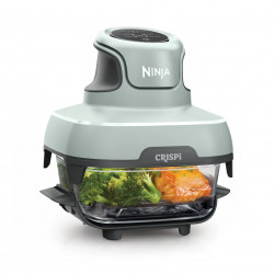 Forró légfritőz hordozható 4in1 Ninja CRISPi FN101EUSG, 1700W, 3.8l, 6 adag, 2 üvegedény, 4 program, PFAS és BPA mentes, zöld színű