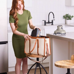 Ninja CRISPi FN101EUST 4-in-1 Portable Hot Air Fryer, 1700W, 3.8L, 6 servings, 2 glass containers, 4 programs, PFAS- and BPA-free, Beige