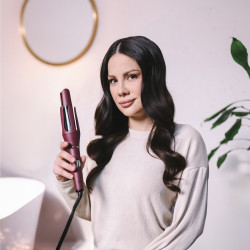 Tesla ACH500BBD Hair Straightener, 45W, 3 heat settings, Timer, Ceramic coating, Digital display, Up to 210°C, Burgundy