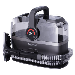 Aparat multifunctional cu aburi si aspirator Techwood TAN-7066V, 600/800W, Rezervor de apa curata si reziduala, 3 moduri, Afisaj digital, Gri Inchis