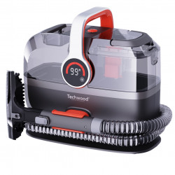 Aparat multifunctional cu aburi si aspirator Techwood TAN-7055V, 600/800W, Rezervor de apa curata si reziduala, 3 moduri, Afisaj digital, Gri/Portocaliu