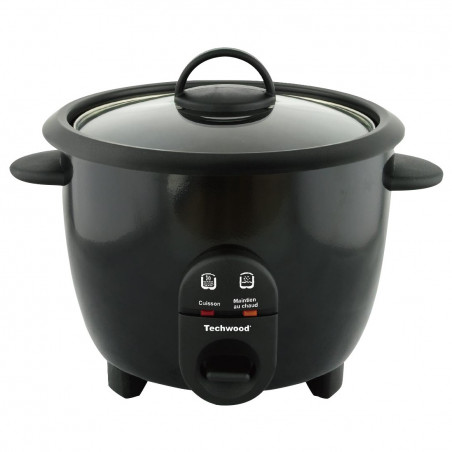 Aparat de fiert orez Techwood TCR-106, 400W, 1 l, Mentinere caldura, Negru