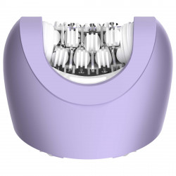 Epilator Techwood TCO-6007, 2 viteze, Lumina LED, 2 ore autonomie, Masaj, Exfoliere, USB-C, IPX7, Alb/Violet