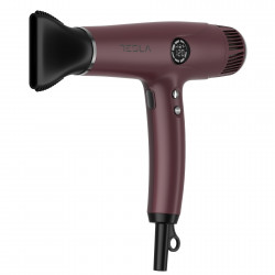 Tesla DRH500BBD Hair Dryer, 2200W, 68,000 rpm, 4 speed settings, 4 heat settings, up to 120°C, ionization, cool shot, LED display, burgundy