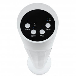 Ανεμιστήρας πύργου Elite ETTF-0331, 50W, 3 ταχύτητες, Χρονοδιακόπτης, LED, Αθόρυβη λειτουργία, Τηλεχειριστήριο, Λευκό