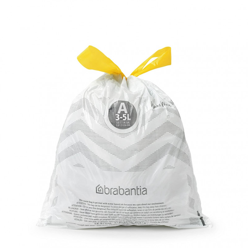 Торба за кош Brabantia размер A, 3L, 20 броя, бели