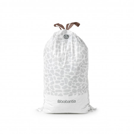 Saci menajeri Brabantia PerfectFit FlatBack+/Touch 647040, dimensiune L, 40-45 l, 10 buc, Alb