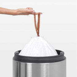 Brabantia PerfectFit FlatBack+/Touch Trash Bags 647040, Size L, 40–45 L, 10-pack, White