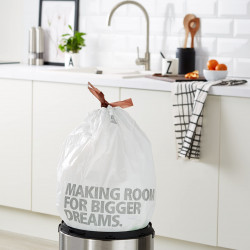Σακούλες απορριμμάτων Brabantia PerfectFit FlatBack+/Touch 647040, μέγεθος L, 40-45 l, 10 τεμάχια, λευκό
