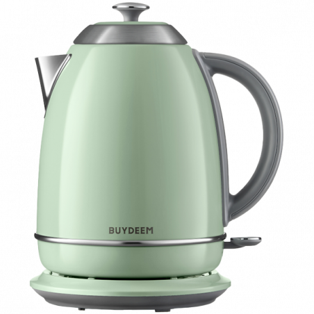 BUYDEEM K640 Electric Kettle, 2400W, 1.7 L, Dry-Boil Protection, BPA-Free, LED, Light Green