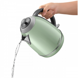 Електрическа кана BUYDEEM K640, 2400W, 1.7 л, Защита от кипене на сухо, Без BPA, LED, Светлозелен