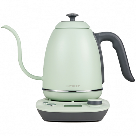 BUYDEEM K821 Gooseneck Electric Kettle, 1000W, 0.8 L, Keep Warm Function, NTC Sensor Technology, LCD Display, Light Green