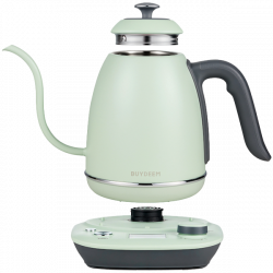 Cana electrica Gooseneck BUYDEEM K821, 1000W, 0,8 L, Mentine cald, Tehnologie cu senzor NTC, LCD, Verde deschis