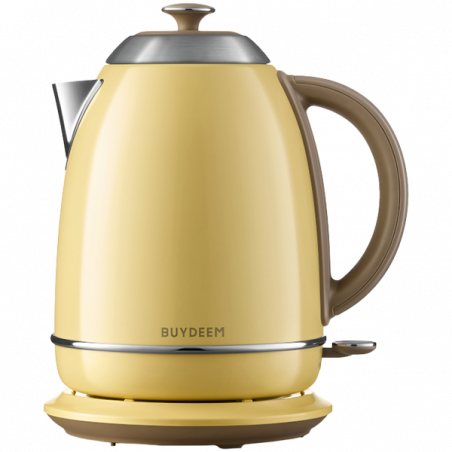 BUYDEEM K640 Electric Kettle, 2400W, 1.7 L, Dry-Boil Protection, BPA-Free, LED, Yellow