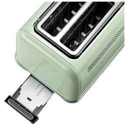 BUYDEEM DT620E Toaster, 900W, 2 slots, 7 automatic programs and browning levels, LED indicators, Crumb tray, Green