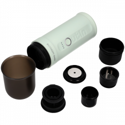 Espressor portabil BUYDEEM Outin Nano OTEM-01, 7500 mAh, 20 bar, 50 ml, 12/24V, Incarcare USB Type-C, Cafea macinata si capsule, Verde