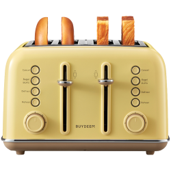 BUYDEEM 4 Slice Toaster, model DT640E, color Mellow Yellow, EU
