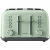 Τοστιέρα ψωμιού BUYDEEM DT640E, 1800W, 4 υποδοχές, 7 αυτόματα προγράμματα, 7 επίπεδα φρυγανίσματος, ενδεικτικές λυχνίες LED, δίσκοι ψίχας, High pop-up, πράσινο