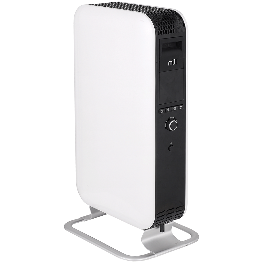 Маслен радиатор Mill Gentle Air WiFi OIL1500WIFI3, 1500W, 5-35C, Mill Heat технология, LED дисплей, Wi-Fi, Bluetooth, Бял