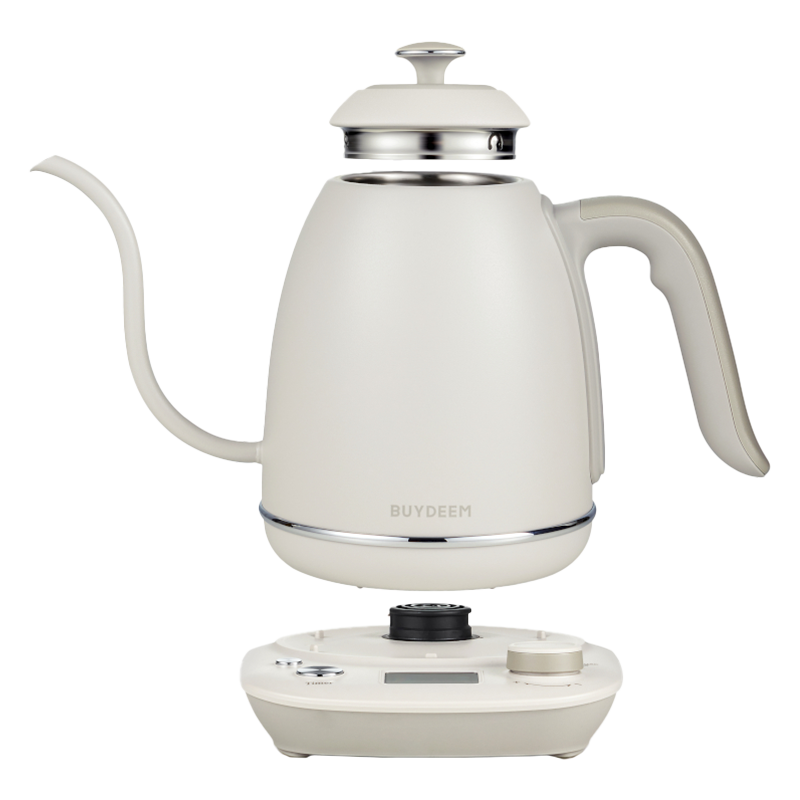 BUYDEEM Electric Gooseneck Coffee Kettle, model K821, color Oat White EU
