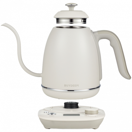 BUYDEEM K821 Gooseneck Electric Kettle, 1000W, 0.8 L, Keep Warm Function, NTC Sensor Technology, LCD, White