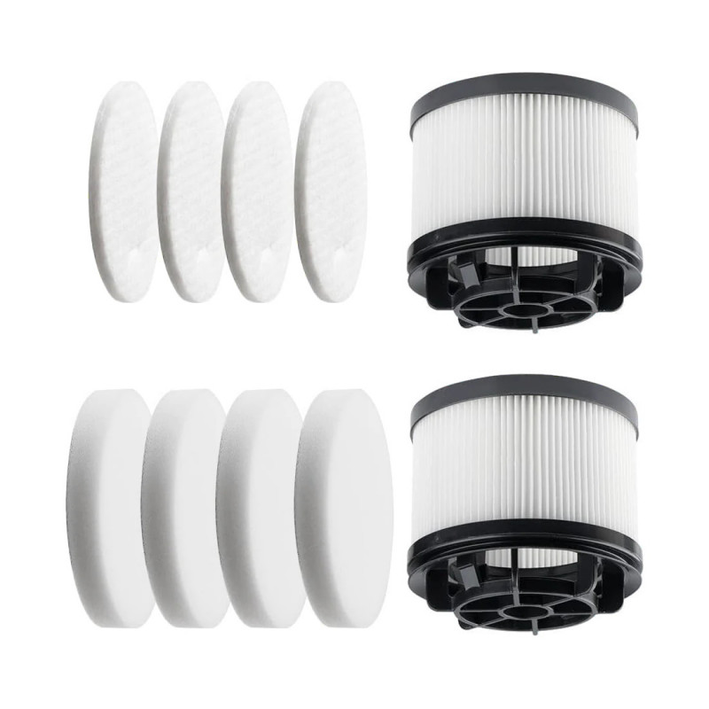 Set de filtre de schimb pentru aspiratorul Levoit LVAC-200, 10 buc, HEPA, filtrare în 5 etape, eficiență 99,9%, Alb