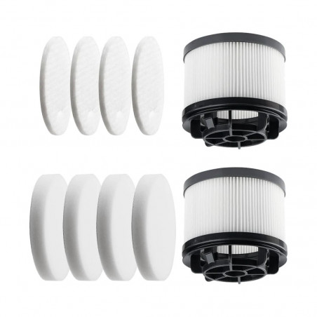 Set de filtre de schimb pentru aspiratorul Levoit LVAC-200, 10 buc, HEPA, filtrare în 5 etape, eficiență 99,9%, Alb