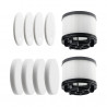 Set de filtre de schimb pentru aspiratorul Levoit LVAC-200, 10 buc, HEPA, filtrare în 5 etape, eficiență 99,9%, Alb
