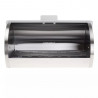 Κουτί ψωμιού Kinghoff KH 3203, 39.5x28x18.5 cm, Ατσάλι, Ημιδιαφανές καπάκι, Λευκό/γκρι