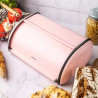 Kinghoff KH 1868 Bread Box, 44 cm, Soft-Close, Stainless Steel, Pink