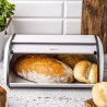 Κουτί ψωμιού Kinghoff KH 1864, 18.5x27x44 cm, Ομαλό άνοιγμα και κλείσιμο, Ατσάλι, Λευκό